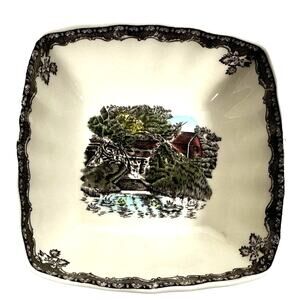 Johnson Bros Friendly Village England Vintage Lily Pond Lorne Sweet Dish-Rare!